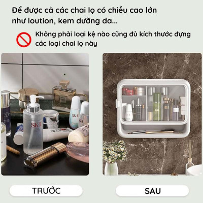 Kệ Mỹ Phẩm- Hộp Đựng Mỹ Phẩm Treo Tường- Tủ Thuốc Gia Đình Tiện Lợi - Hàng Loại 1 - Chính Hãng MINIIN