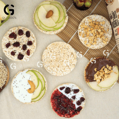 [Vị Cỏ Ngọt] - Bánh Gạo Lứt Ăn Kiêng GUfoods 170g - Tập Gym, Giảm Cân, Thực Dưỡng, Eat Clean, Ăn Vặt Healthy, Không Chiên Dầu