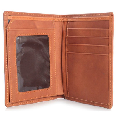 HJ2107 - Bóp nam Huy Hoàng kiểu đứng màu da