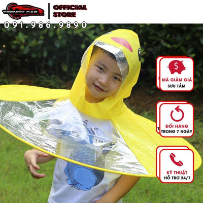 Áo mưa con vịt, ao mưa trẻ em, áo mưa ngộ nghĩnh, áo mưa dễ thương hàng tốt quà tặng cho trẻ em