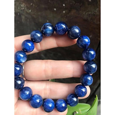 CHIẾC LẮC TAY ĐÁ KYANITE HÀNG CAO CẤP ĐÁ THIÊN NHIÊN SIZE 11LY5 MÀU XANH DƯƠNG ĐẬM ĐẸP TUYỆT VỜI DÀNH CHO NỮ MỆNH THỦY MỆNH MỘC