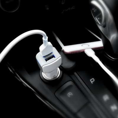 Tẩu sạc oto Hoco Z23 - Hàng Chính Hãng 