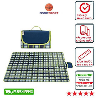 Thảm trải dã ngoại đi picnic 200x200 cm trải sàn CLEACCO , đi pinic thiết kế gấp gọn tiện lợi mang đi BORO SPORT - Hàng chính hãng