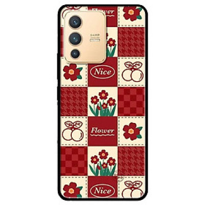 Ốp lưng dành cho Vivo V23 5G / S12 - Vivo Y15s / Y15A - Hoa Ô Vuông Đỏ