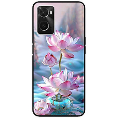 Ốp lưng cho Realme 9i - Realme 10 - C11 2021 - C65 4G - C67 - C20 - Poco X6 5G - Sen Hồng Bình Xanh - Hàng Chính Hãng