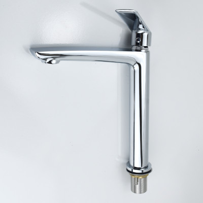 Vòi lavabo rửa mặt nóng lạnh thân cao bằng đồng mạ crom mặt gương Hiwin KF-765