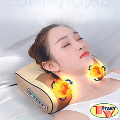 Gối massage hồng ngoại đa năng giảm nhức mỏi cổ vai gáy 