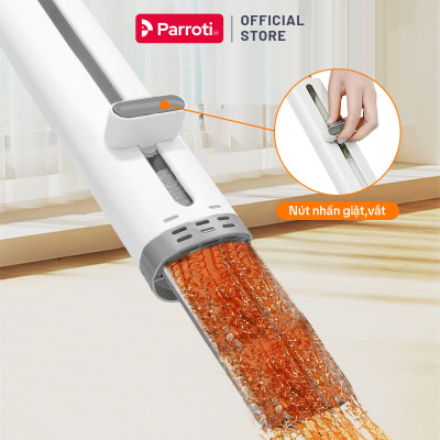 Cây Lau Bàn Bếp Tự Vắt Có Gạt Nước 2 Miếng Lau, Cây Lau Mini, Lau Bàn, Lau Kính, Gạt Nước Parroti Clean Go - CG01