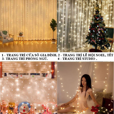 Đèn Led Trang Trí Dài 10M - 80 Bóng Trang Trí Noel Lễ Tết