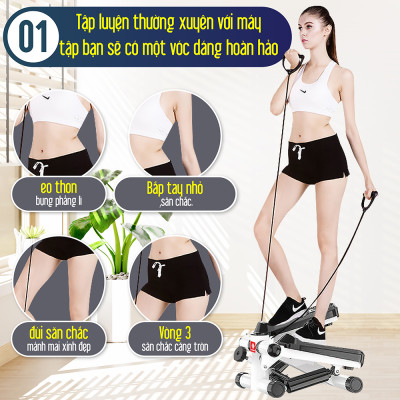 BG Máy chạy bộ tại chỗ, Máy đạp bước nam nữ dùng tại nhà, Máy đạp bước bộ MSP100 yên tĩnh đa chức năng rèn luyện sức khỏe