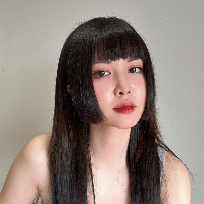 Mái Hime mái dày tóc thậ.t nữ (không có tóc phía sau) - Tóc Giả Vân Anh