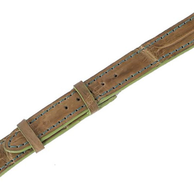 Dây Đồng Hồ Da Cá Sấu Size Nhỏ Huy Hoàng HT8267 - Rêu Nhạt