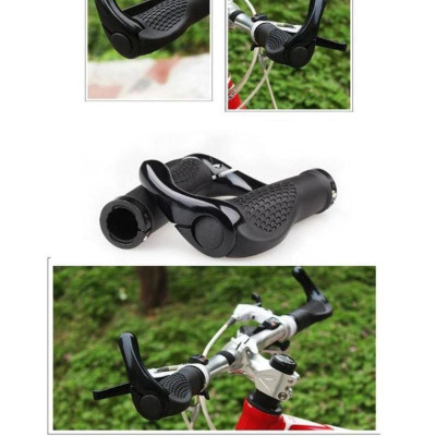 Combo Tay Nắm Cao Su Xe Đạp Có Sừng và khóa chống chộm xe đạp 4 số đổi mã