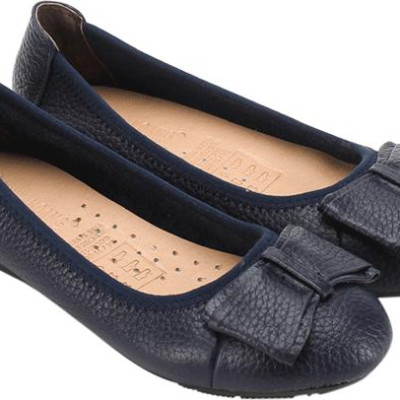 Giày Nữ Búp Bê Da Bò Huy Hoàng HT7908 - Xanh Đen