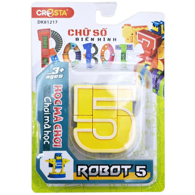 Đồ Chơi Lắp Ráp Biến Hình Robot Chữ Số 5 - Cresta DK81217