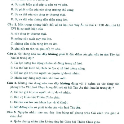 Bài Tập Phát Triển Năng Lực Lịch Sử 7