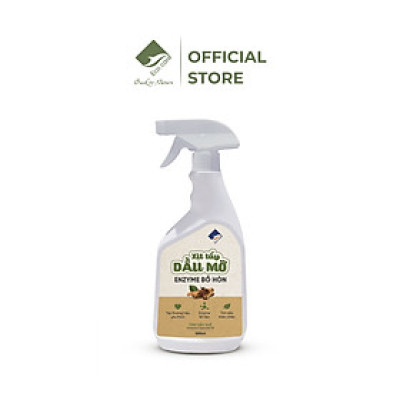 Xịt tẩy dầu mỡ Enzyme bồ hòn ECOCARE 500ml tinh dầu Quế/Cam Sả kháng khuẩn, làm sạch thiết bị nhà bếp.