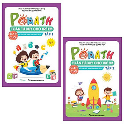Bộ Pomath - Toán Tư Duy Cho Trẻ Em 9 - 10 Tuổi (Tập 1 + 2) (Bộ 2 Tập)