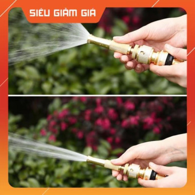 Bộ dây vòi xịt nước rửa xe, tưới cây . tăng áp 3 lần, loại 3m, 5m 206587 cút sập,nối nhựa+ tặng đai