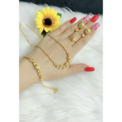 Bộ trang sức 4 món kiểu bi mạ vàng 18k