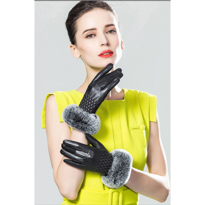 Găng tay nữ da cừu cao cấp BHY5422 Bao tay nữ. Lót lông siêu ấm, cản gió, giữ nhiệt....