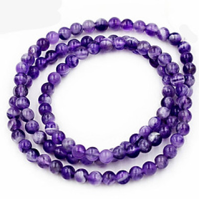 [Mệnh Hỏa, Thổ] Bộ Vòng Chuỗi, Tràng Hạt Phong Thủy 108 Hạt Đá Thạch Anh Tím Than 6 ly - Tràng Chuỗi Niệm Phật - An Yên - Thịnh Vượng - May Mắn - Tài Lộc