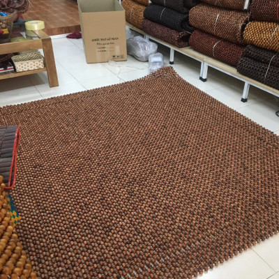 Chiếu Hạt Gỗ Hương Mộc Cao Cấp - Kích Thước 1,6mx2m hạt 1.8cm ( Mian .vn ) 