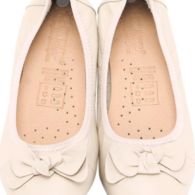 Giày Nữ Búp Bê Da Bò Huy Hoàng HT7914 - Kem