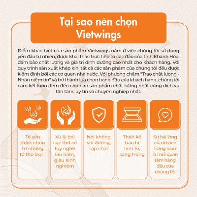 Yến sào đảo Vietwings tinh chế cao cấp 50g