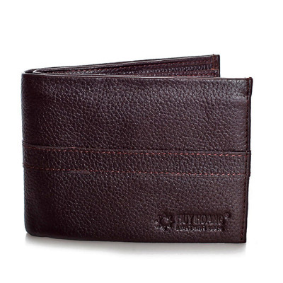 HJ2133 - Bóp nam Huy Hoàng sọc ngang màu nâu