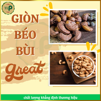 HẠT ĐIỀU RANG MUỐI XẾP HOA TÂN LỘC PHÁT COMBO  1KG - MỖI HỘP 500G