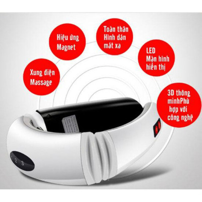 Máy mát xa cổ vai gáy massage xung điện từ trường cân bằng âm dương KL5830