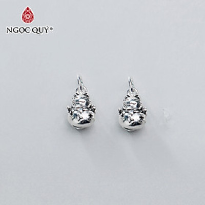 Charm bạc mèo treo - Ngọc Quý Gemstones