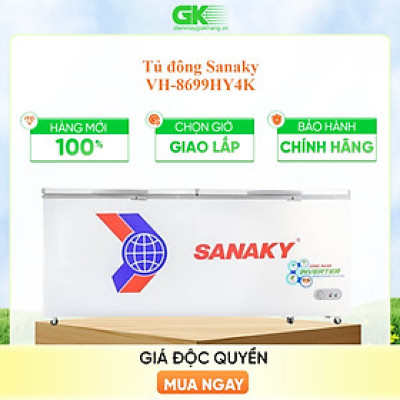 Tủ đông Sanaky VH-8699HY4K Inverter 761 lít 1 ngăn đông - Hàng chính hãng( Chỉ giao HCM)