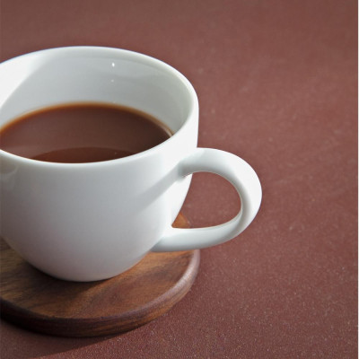 Cốc Cafe Cappuccino Có Tay Cầm Bằng Sứ Màu Trắng - Sứ Long Phương