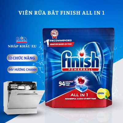 Túi 80 viên rửa chén Finish All In 1 Max Dishwasher Tablets QT025451