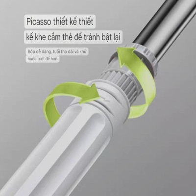 CÂY LAU SỢI VẮT TRỢ LỰC TỰ HÃM THÔNG MINH CÂY LAU MOP SỢI LAU SIÊU THẤM MỀN MẠI VÀ BỀN KHÁNG KHUẨN HÀNG XUẤT KHẨU CAO CẤP - MHW007K65QN