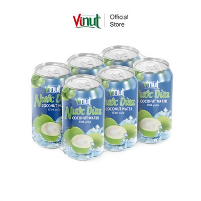 [LỐC 6 LON] Nước ép Dừa, Nước ép trái cây tươi VINUT. Lon 330ml.