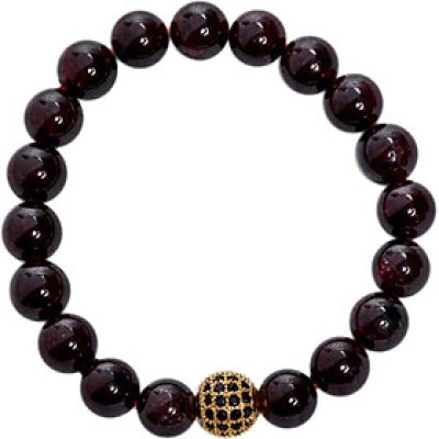 Vòng Tay Đá Garnet (Ngọc Hồng Lựu) Mix Charm Ngọc Quý Gemstones VT48