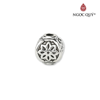 Charm chặn hạt hình họa tiết hoa 8 cánh - Ngọc Quý Gemstones
