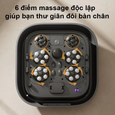 Bồn ngâm chân, kiêm máy massage chân tự động thương hiệu Hà Lan cao cấp Philips PPM5103F - Hàng nhập khẩu