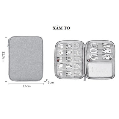 Túi đựng phụ kiện đa năng hãng BUBM dùng cho Laptop, Ipad, Máy Tính, Điện Thoại, Pin Sạc Dự Phòng DRU - Hàng Chính Hãng