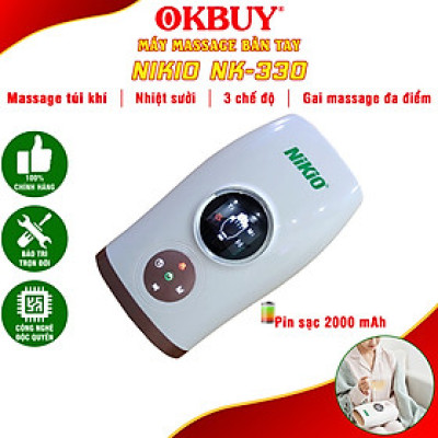Máy massage bàn tay Nikio NK-330 - Công nghệ áp suất khí nén, nhiệt nóng. Giảm đau nhức mỏi, tê tay