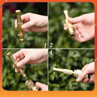 ️Evoucher Bộ dây vòi xịt nước rửa xe, tưới cây ,tăng áp 3 lần,loại 3m,5m 206587 cút sập,nối nhựa vàng+  móc khoá