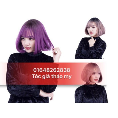 Tóc giả cao cấp cosplay nhật bản- tặng lưới chùm tóc- hình thật