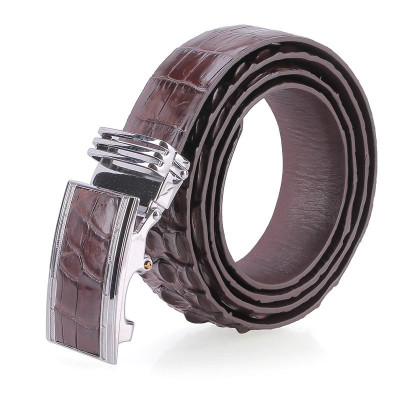 Thắt lưng nam da cá sấu Huy Hoàng gai đuôi 3,5P màu đen, nâu đỏ, vàng bò, nâu đất HC4210-11-12-45