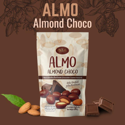 Sô Cô La Hạnh Nhân ALMO – Giòn Ngon, Thơm Lừng – Gói 30g [Hàng Thái Lan]