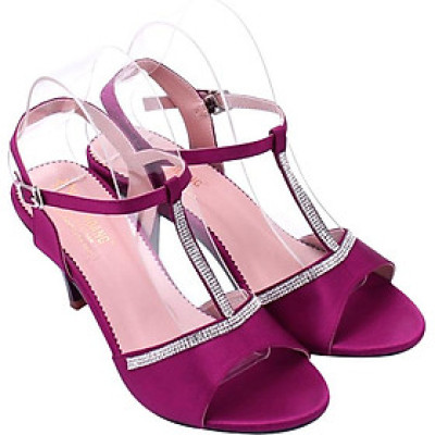 Giày Sandal Nữ Cao Gót Huy Hoàng HT7055 - Hồng Tím