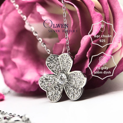 Dây Chuyền Đính Đá OlwenSilverJewelry Liền Mặt Women