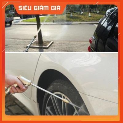 Bộ dây vòi xịt nước rửa xe,tưới cây .tăng áp 3 lần,loại 3m,5m 206701-2 đầu đồng,cút,nối nhựa+ tặng mở chai